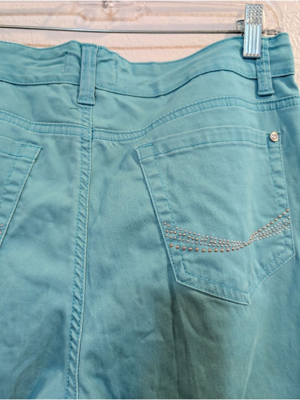 Code Bleu Turquoise Color Jeans Size 10 - Picture 10 of 11